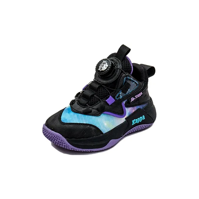 KAPPA KIDS High Top Children's Basketball Shoes Black Purple Kids'-2