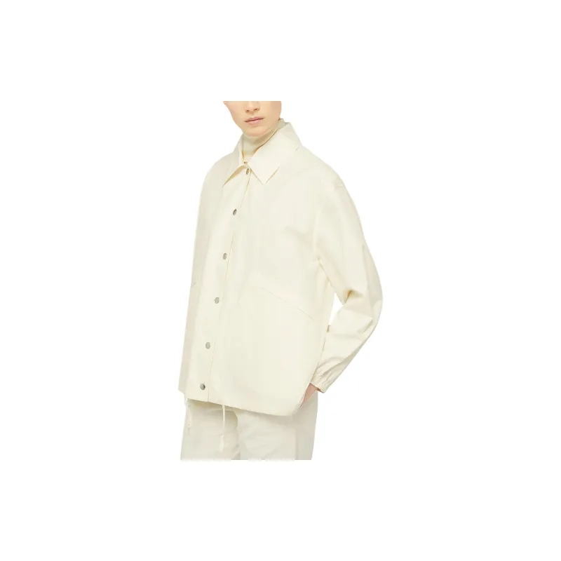 JIL SANDER Logo Printed Textured Jacket-1