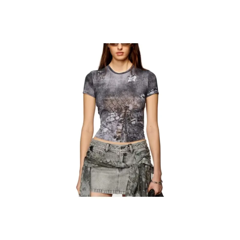 DIESEL T Uncski Abstract print T shirt-1