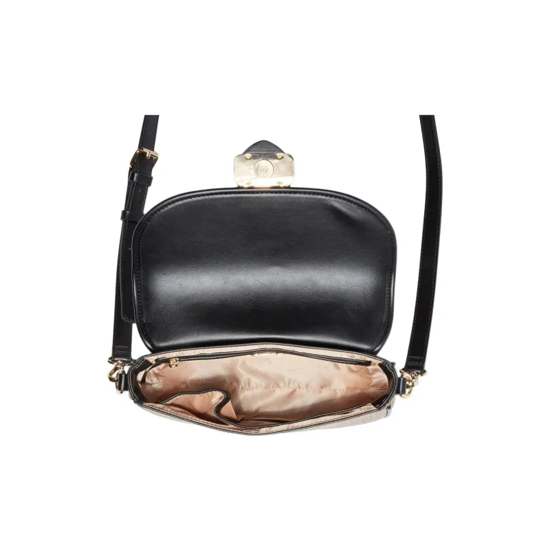 GUESS Canvas Shoulder Bag Crossbody Bag Mini Women's Black Mocha Mix-2