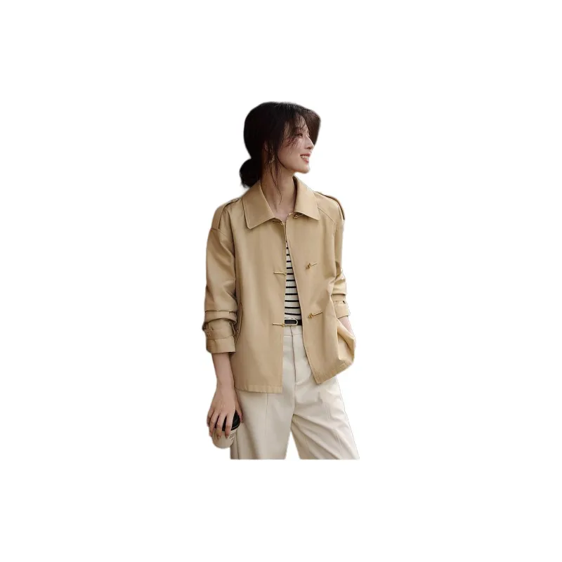 XWI Trench Coats Women's Khaki-1