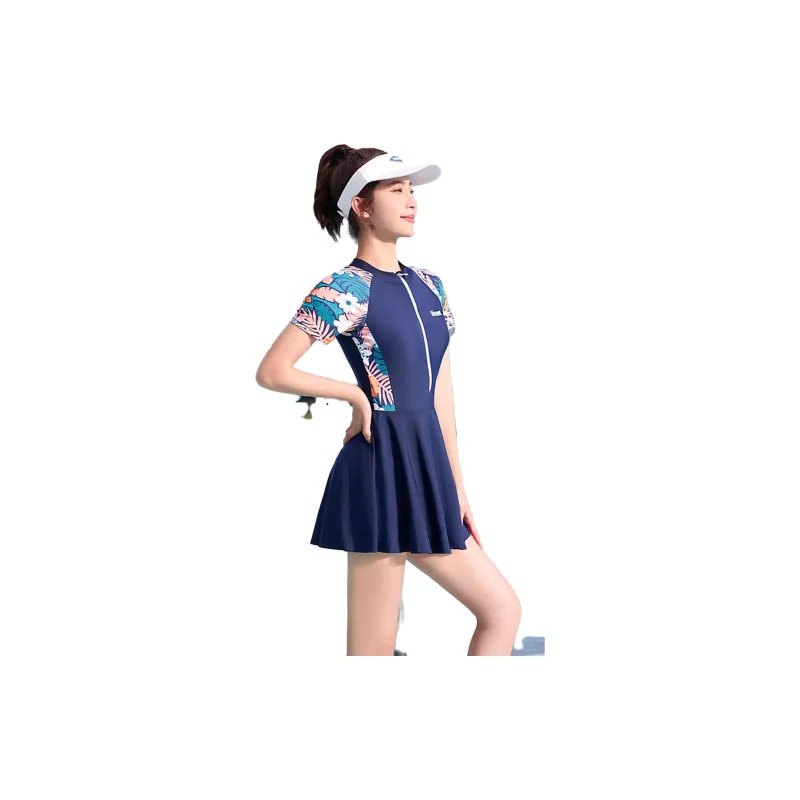 Youyou One Piece Swimsuits Women's Navy Blue-5
