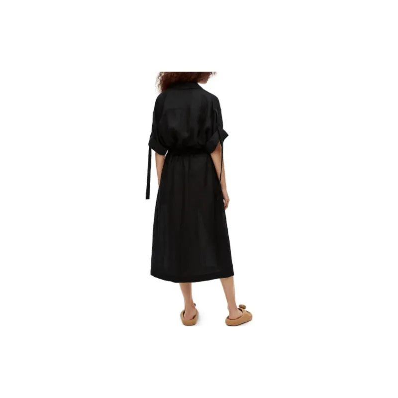 LOEWE Short Sleeved Dresses Women's Black-3