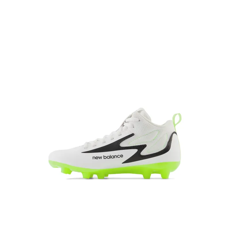 New Balance Slip Resistant Rebound Low Top Kids' Soccer Shoes White Green Kids'-0