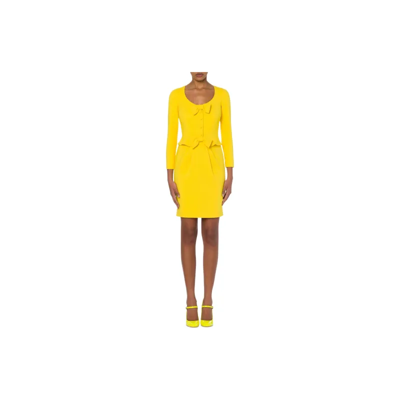 MOSCHINO Long-Sleeved Dresses Women's Yellow-1