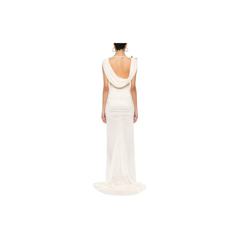Blumarine Butterfly-brooch Maxi Dress-2