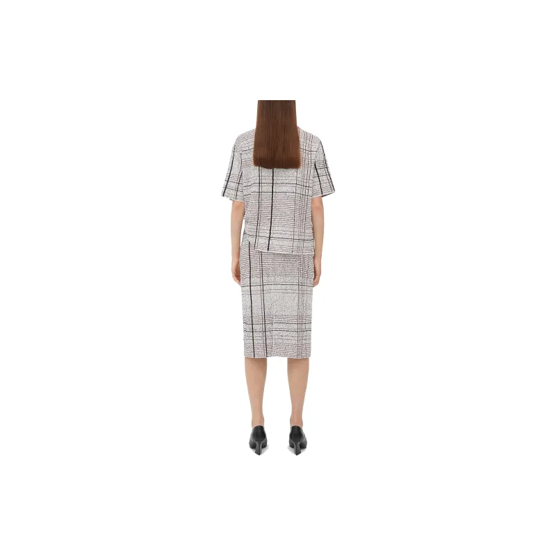 Bottega Veneta FW24 Casual Long Skirt Women's Gray-1