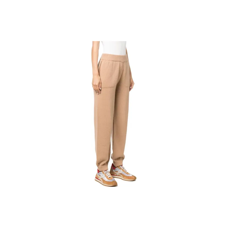 MSGM Knitted Sweatpants Women's Beige-3