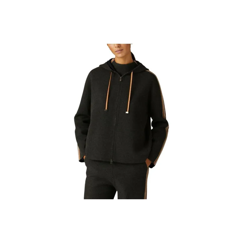 Loro Piana The Suitcase Stripe Bomber Jacket Jackets Coats Women's Black-3