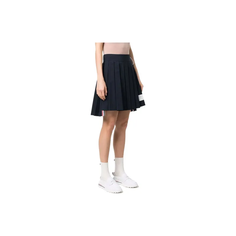 THOM BROWNE Pleated Drop-hem Mini Skirt-3