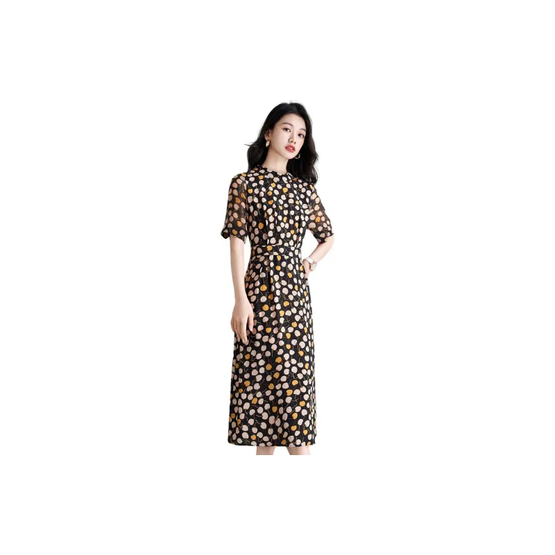 Mylan Short Sleeved Dresses Women's Yellow-1