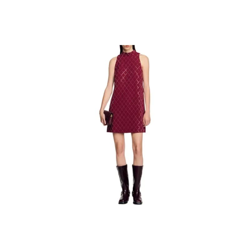 Sandro Crystal embellished Mini Dress-1