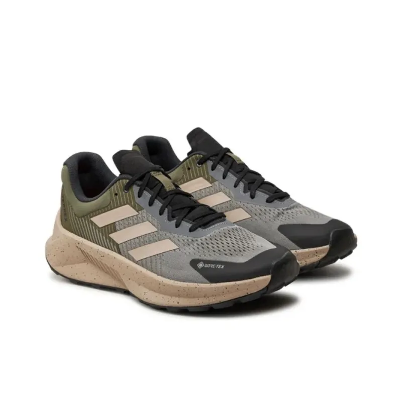 Adidas Terrex Soulstride Flow Gore Tex Charcoal Solid Grey Wonder Beige Olive Strata-3