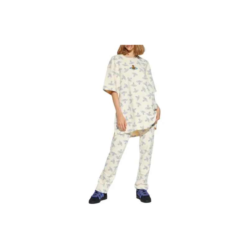 Vivienne Westwood All Over Logo Patterned Drawstring Pants-1