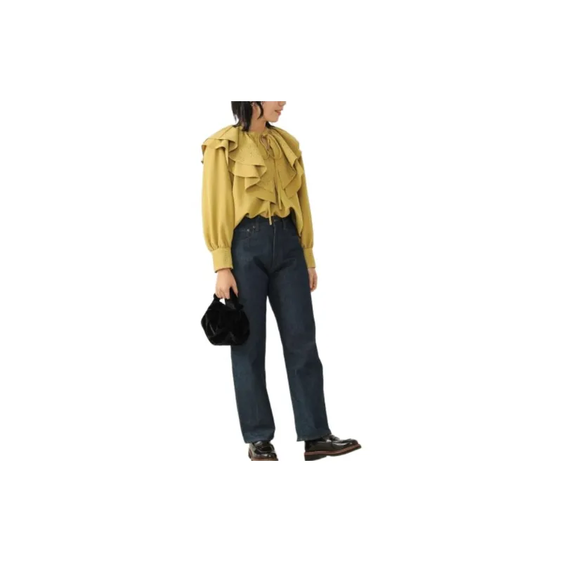 Beams Shirts Women's Mustard-2