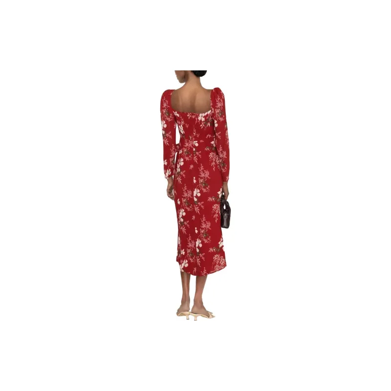 Reformation Long-Sleeved Dresses Women's Red-2