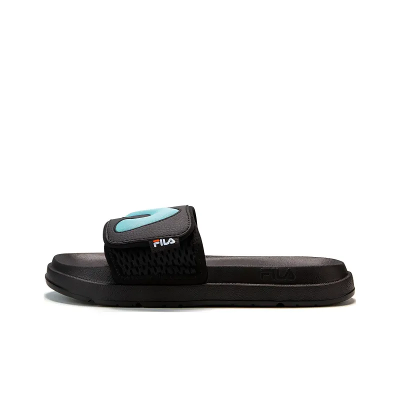 FILA KIDS Fei Fish Shoes Slip Resistant And Breathable Low Top Kids' Slippers Black Green Unisex-0