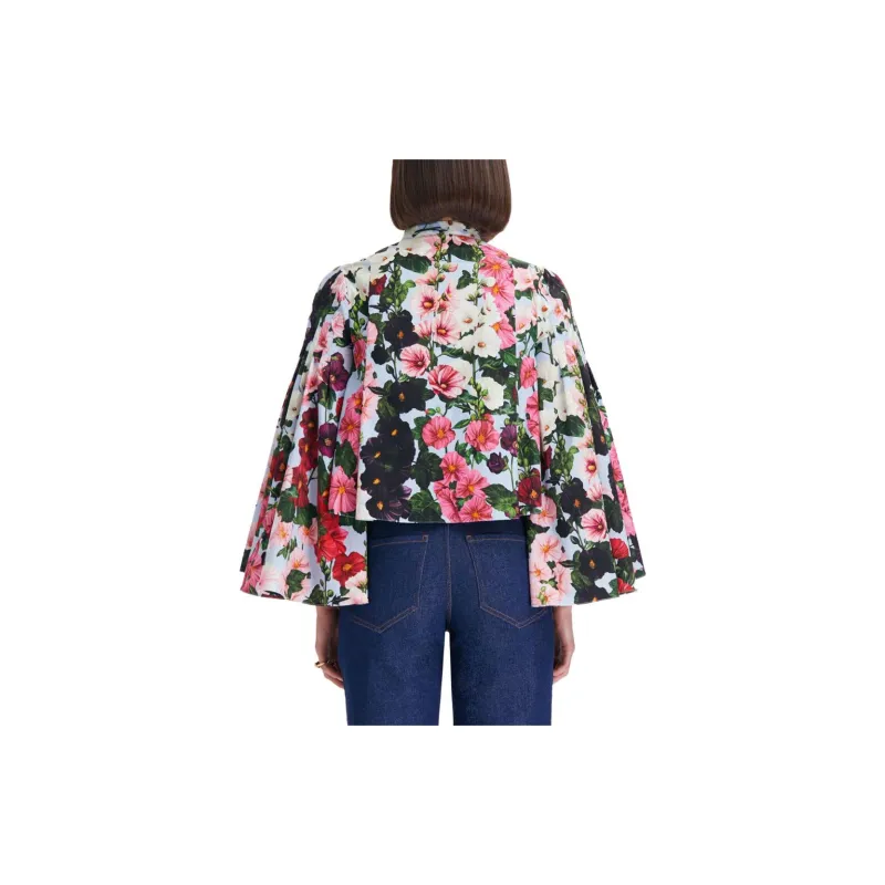 Oscar De La Renta Floral-print Wide-sleeve Blouse-3