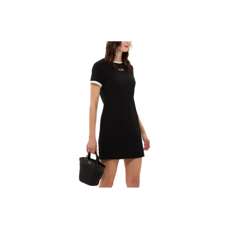 GUESS Short Sleeved Dress Women's Graphite Black-5