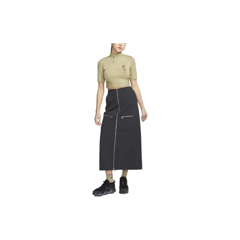 Nike SPORTSWEAR TECH PACK Casual Long Skirts Women's Black-2