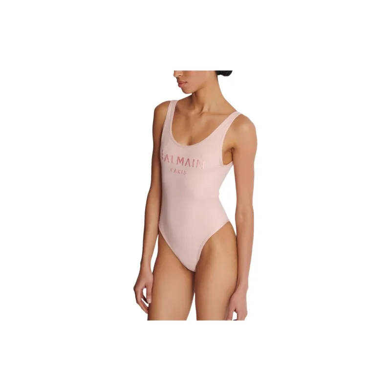 BALMAIN Embroidered logo One piece Swimsuit-4