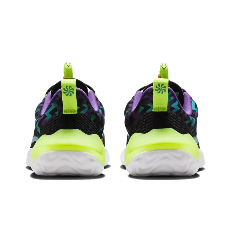 Nike Run Flow SE GS Slip Resistant Low Top Kids' Running Shoes Black Green Unisex-4