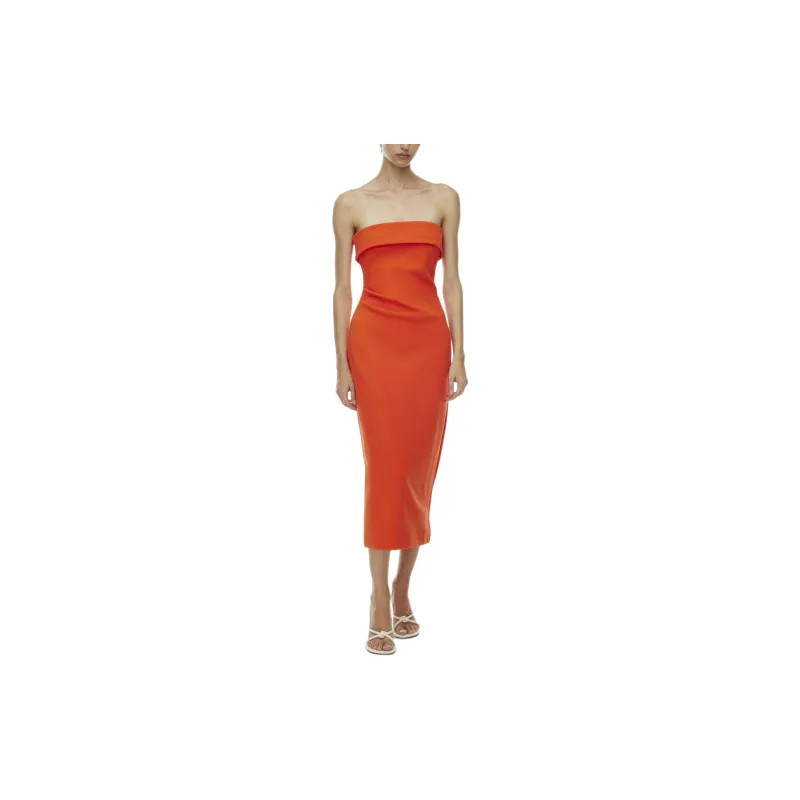ARITZIA Babaton Eyecatcher Dress Sleeveless Dress Women's Hot Cheeky Red/Hot Blush Red Lips-3