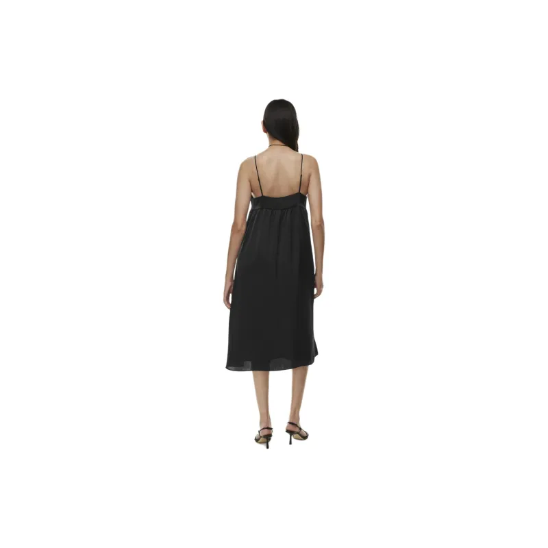 ARITZIA Wilfred Lover Satin Midi Dress Slip Dresses Women's Black-4