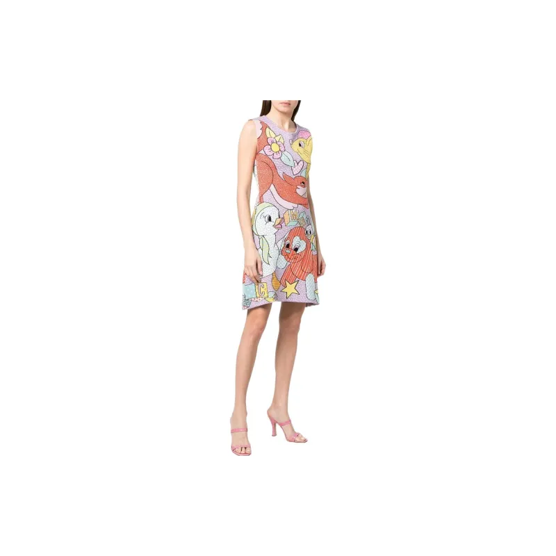 MOSCHINO Sleeveless Dresses Women's Multicolor-3