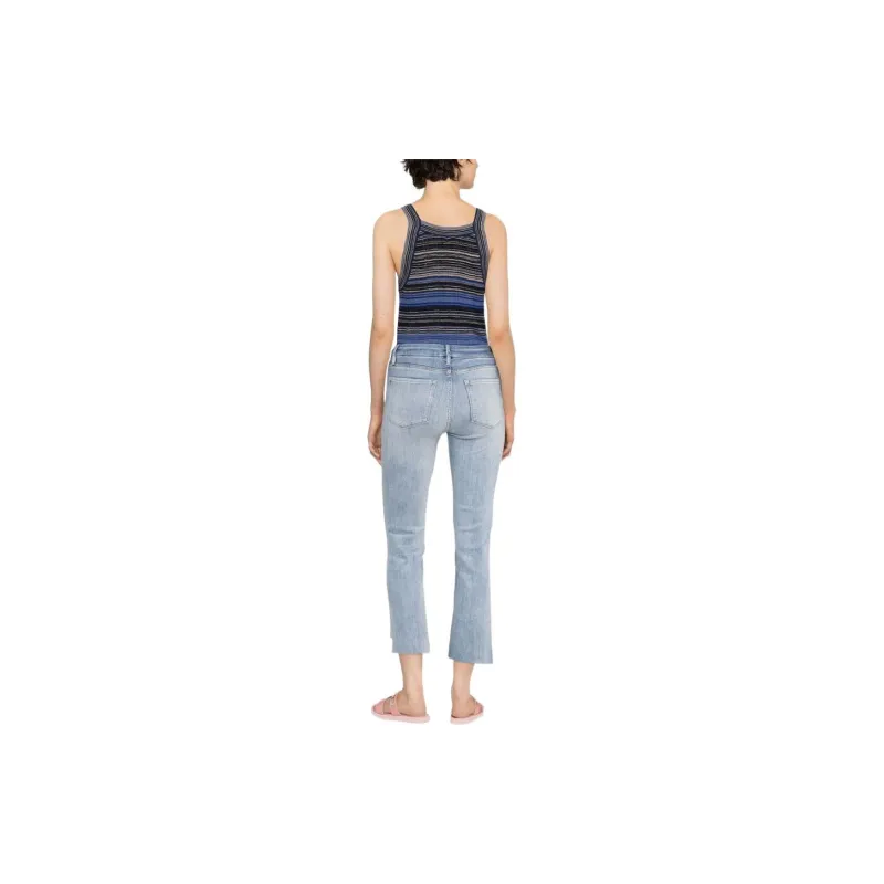 FRAME Washed Cropped Jeans-2
