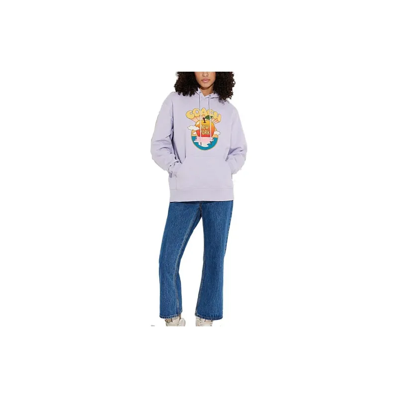COACH Sweatshirt Women's Light Purple-1