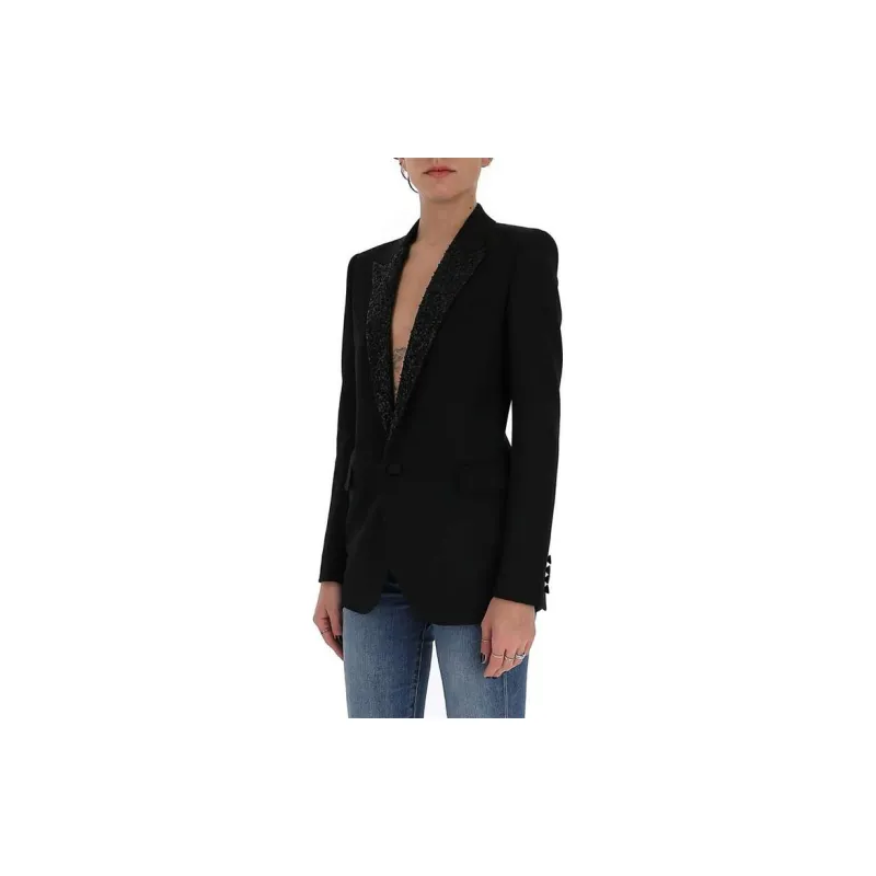SAINT LAURENT Jackets Women's Black-4