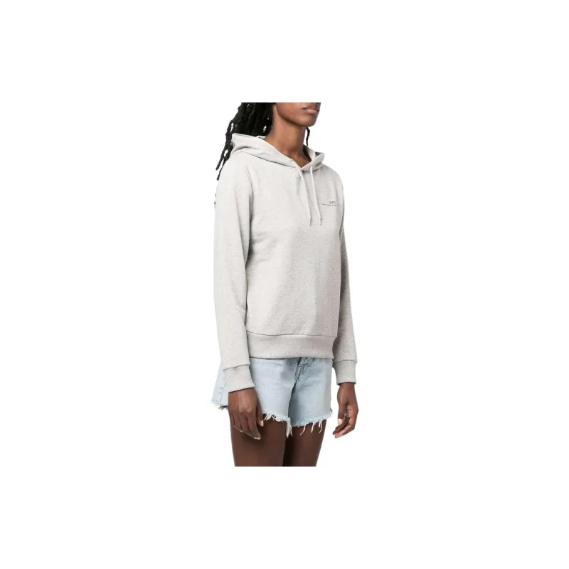 A.P.C Logo print Cotton Hoodie-3