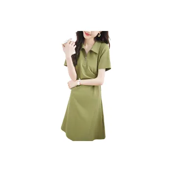 Mo Han Yi Mei Short Sleeved Dresses Women's Green