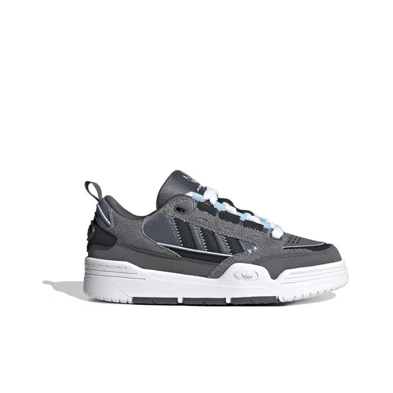 Adidas Originals Adi2000 J Abrasion Resistant Low Top Skateboard Shoes Gray Black Teenagers-1