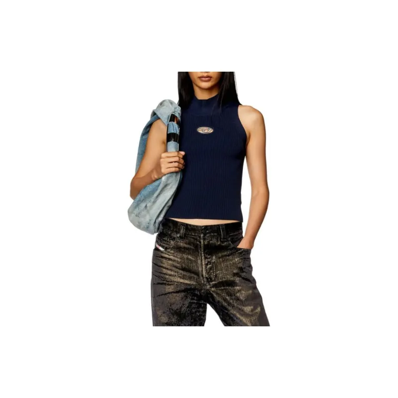 DIESEL M Onervax Ribbed Knit Turtleneck Top-1