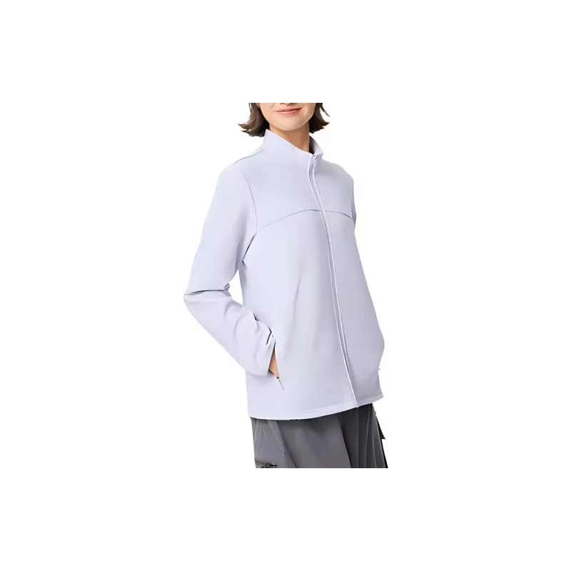 LiNing Sports Trend Series Trench Coat Women's Sea Salt Purple-5