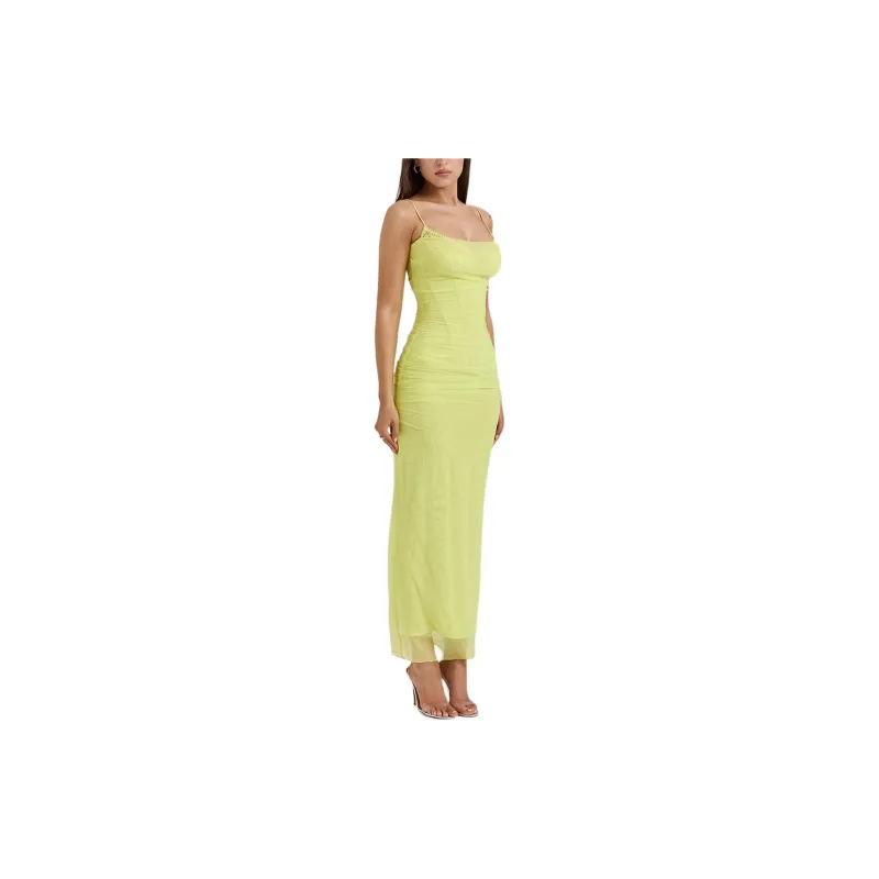 HOUSE OF CB NALINI Slip Dresses Women's LIME/Lime Green-2