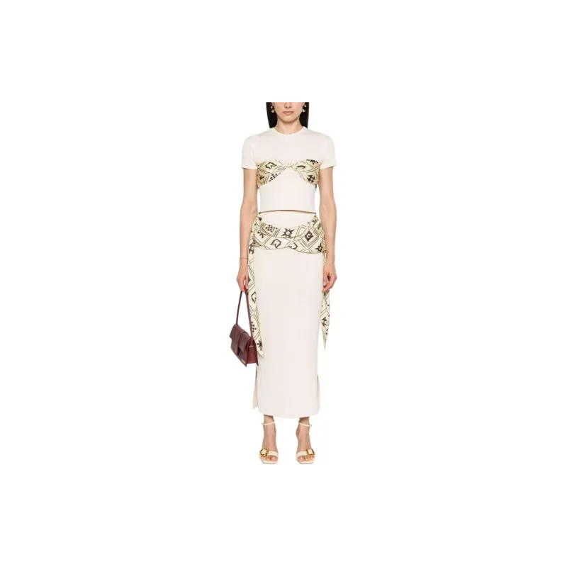 NANUSHKA Maltha Scarf detail Midi Skirt-1