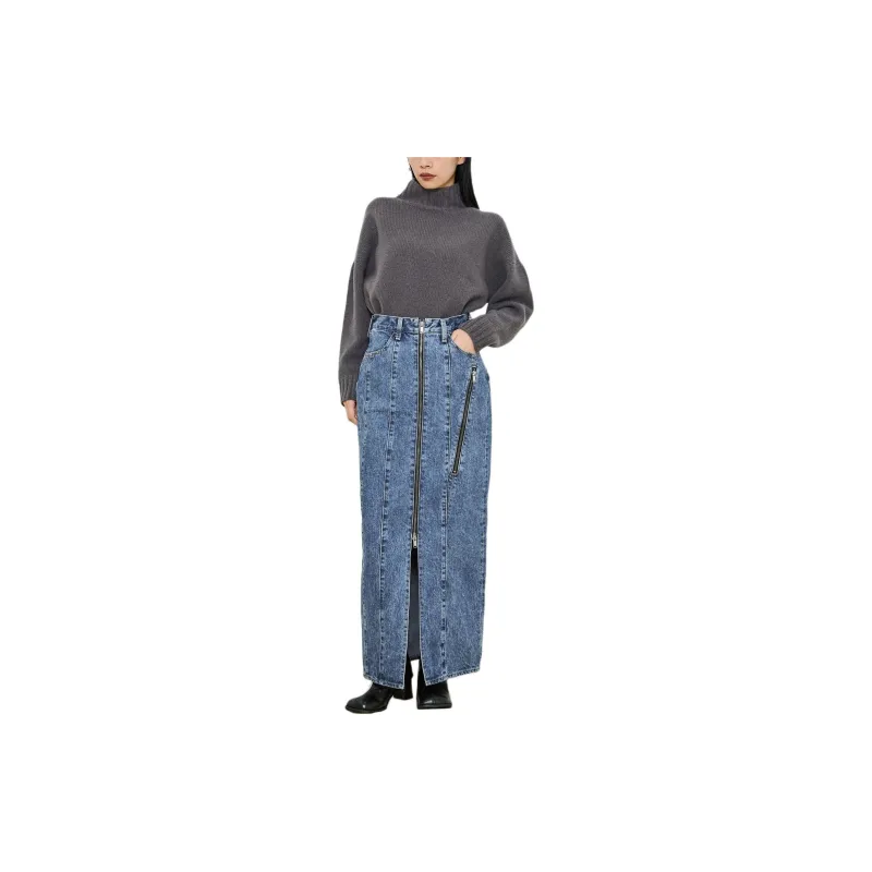 UNITED TOKYO Denim Long Skirts Women's Blue-1