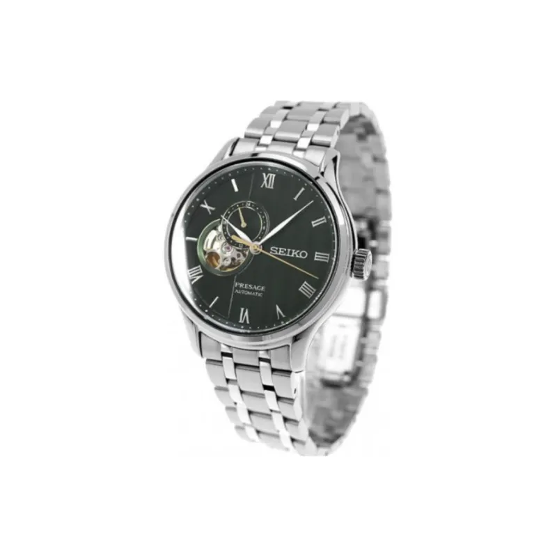 SEIKO Automatic Mechanical Movement Stainless Steel Strap Watch Unisex Green Dial-3