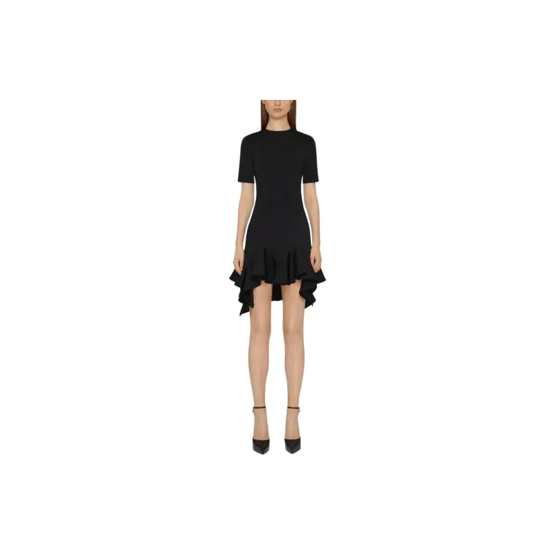 Givenchy Ruffle Midi Dress 'Black'-2