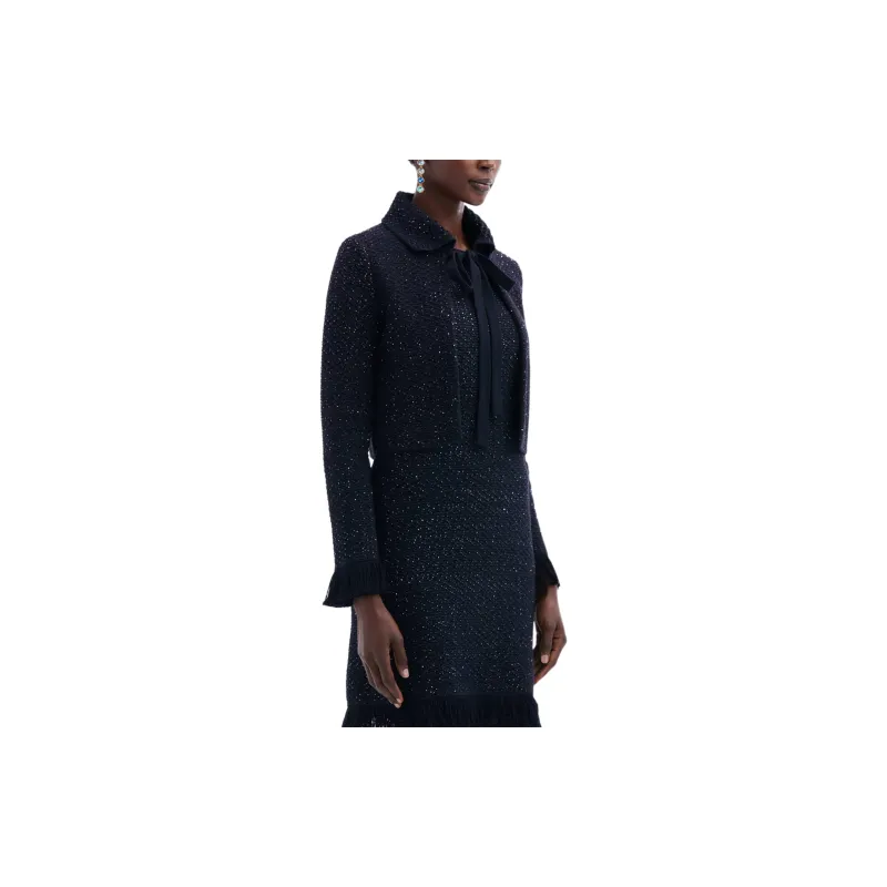 Oscar De La Renta Sequin Tweed Jacket-3