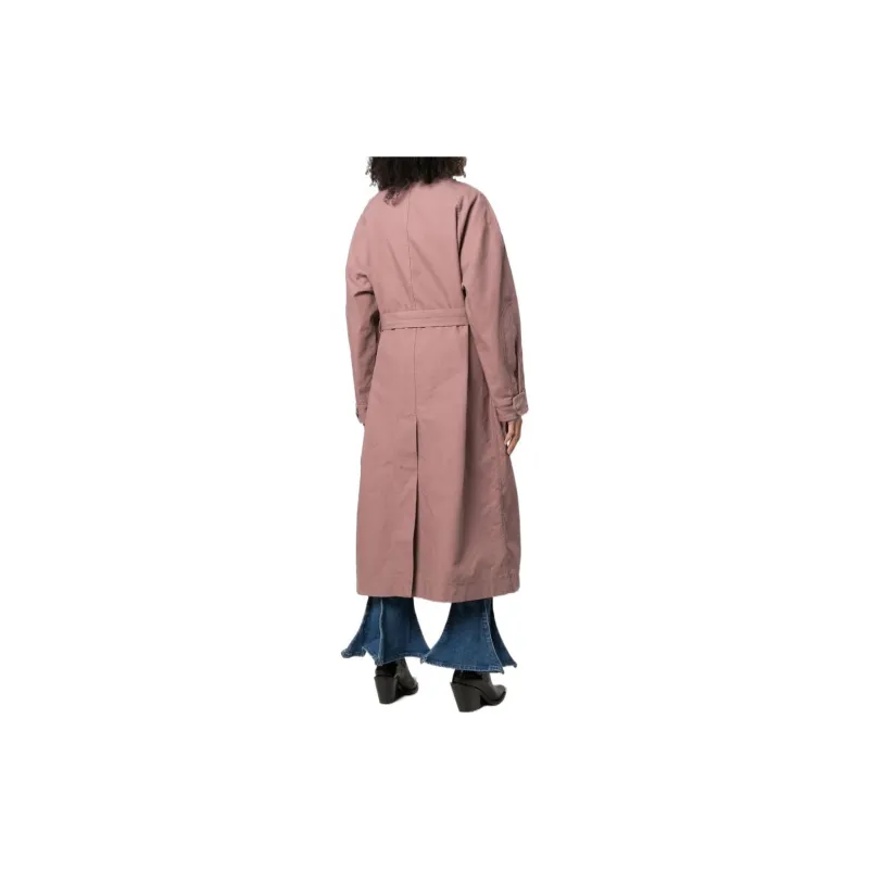 DIESEL Trench Coats Women's Brick Pink-2