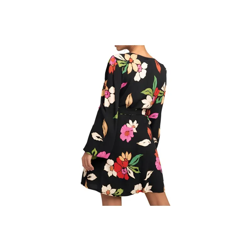 BILLABONG Hot Romance Mini Dress Long Sleeved Dress Women's Black-3