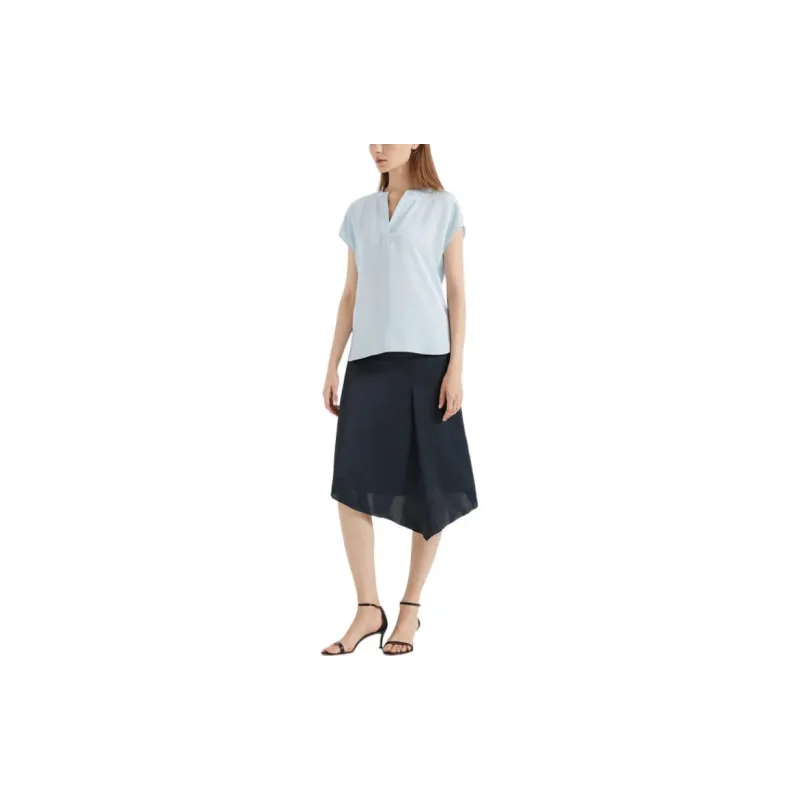 THEORY Casual Long Skirts Women's Dark Blue-3