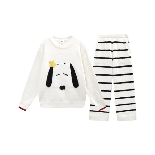 YSO x Snoopy Pajama Set Women's Ecru