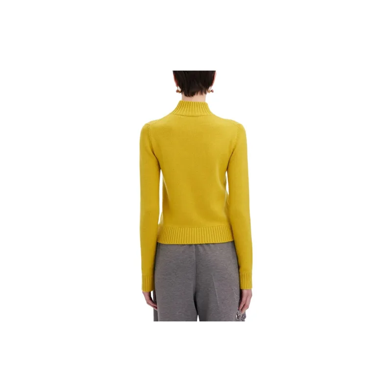 Oscar De La Renta O Flower Mock neck Cashmere Jumper-3