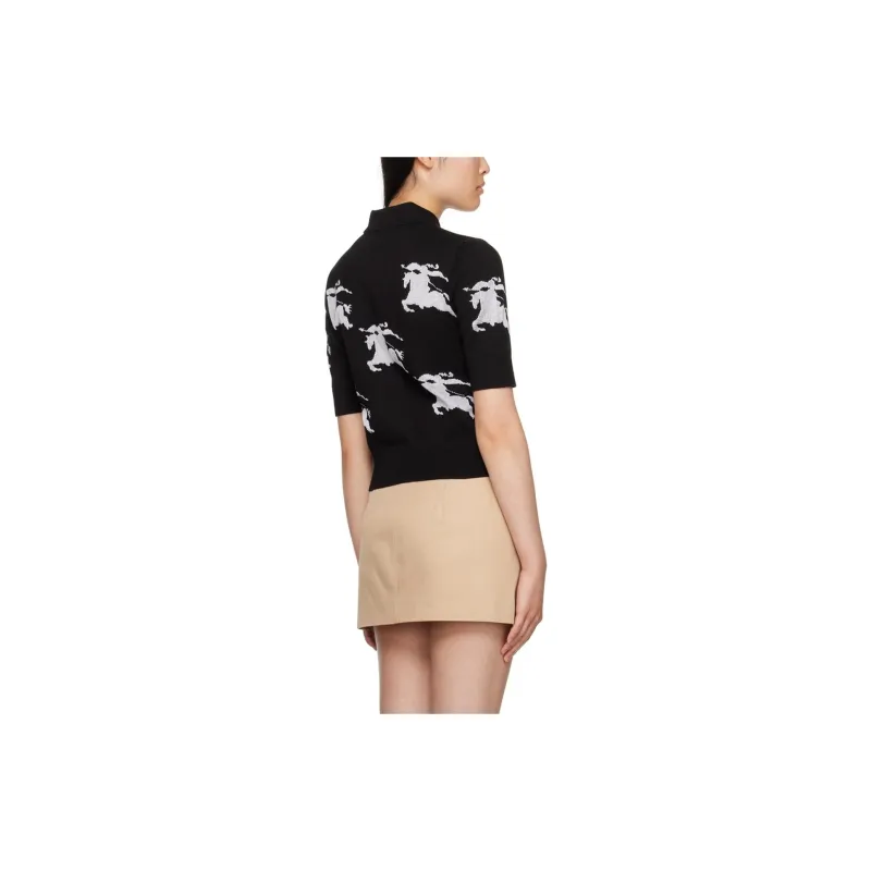 Burberry Ekd Intarsia knit Polo Shirt-4