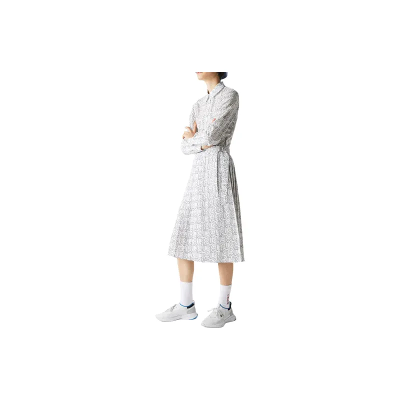 LACOSTE Casual Long Skirt Women's White-1